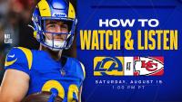 Los Angeles Rams at Kansas City Chiefs: How to watch, listen to and live stream 2026 Preseason Week 1