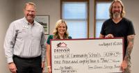 Denver Savings Bank presents first Go-Hawks checking donation to Waverly-Shell Rock Community Schools