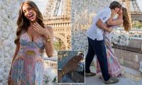 Farmer Wants A Wife star Miranda Chopping shows off her large diamond engagement ring after romantic Paris proposal