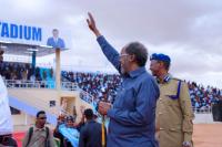 President Mohamud arrives in Galkayo, calls for unity and reconciliation