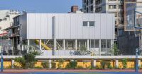 modularized open steel grid reshapes family living on tight site in taiwan