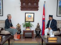 EU Ambassador Lorenzo pays farewell call on Foreign Minister Khanal