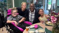 TV chef Ainsley Harriott helps prepare dinner for families and staff at children’s hospice