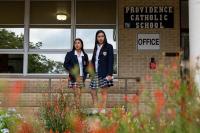 First day of class at Providence also marks the all-girls Catholic school’s 75th anniversary