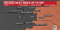 Heat advisory: Sizzling conditions spark weather alerts for several Charlotte-area counties
