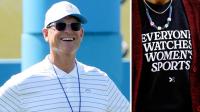 NFL ignores questions as pro-trans brand behind Jim Harbaugh's viral shirt pushes into flag football