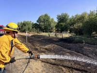 LFD medics spot, get help with fast-moving Hwy. 34 fire