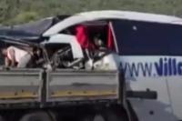 Seven dead after two bus crashes in Turkey as one coach smashes into back of lorry & other motor rolls down steep bank