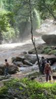 Tourists swept away by flash flood at Thailand waterfall