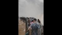 Tourists risk lives for photo as South American waterfall turns into raging cascade