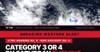 17W could become Category 3 or 4 typhoon as track takes it through far northern Marianas