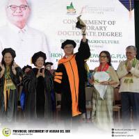 Agusan Sur solon receives honorary degree in agriculture