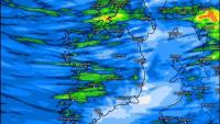 Ireland weather map 'pinpoint' exact hour 40mm rain band and thunder hit 