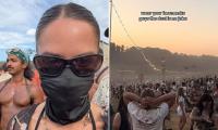 British festivalgoers are being forced to wear face masks after the record dry summer sparks 'apocalyptic' plumes of dust