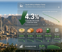 South Africa’s inflation falls to 4.3% as food prices hit 16-year low