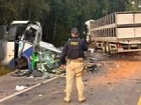 At least 21 dead as bus, truck crash in Brazil