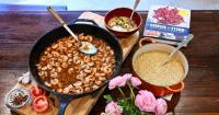 Stained recipes tell tasty tales: Spicy Cajun Shrimp and Café Reconcile’s White Beans and Shrimp