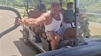 Anthony Joshua sparks fans' concern after golf cart race video ahead of Tyson Fury fight