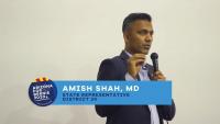 Amish Shah Campaigned for Socialized Healthcare at Bernie Sanders Presidential Campaign Event