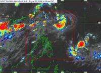 Tropical Depression Neneng speeds up over east Taiwan