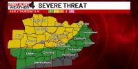 A few strong storms expected in parts of Middle Tennessee, southern Kentucky