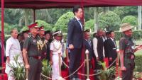 Japan's Defence Minister Koizumi gets Guard of Honour in New Delhi