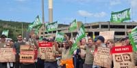 Public Sector Trades Workers Rally Outside Health Sciences