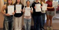 John Masefield High School students celebrate receiving their GCSE results