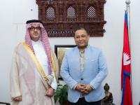 Saudi Arabian ambassador Mnikhr holds meeting with Foreign Minister Khanal