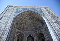 Azerbaijani journalists tour Registan Square in Samarkand