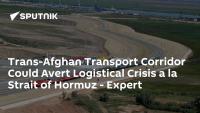 Trans-Afghan Transport Corridor Could Avert Logistical Crisis a la Strait of Hormuz - Expert