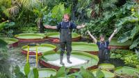 Botanist balancing on a waterlily to prove a point – and win a title?