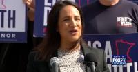 Minnesota gubernatorial candidate Lisa Demuth speaks on Republican primary win