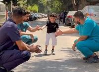 Omani child takes first steps after four-year medical journey
