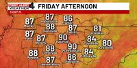 First Alert Forecast: Lower humidity begins arriving late Friday.