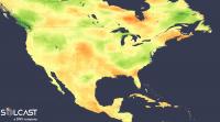 Despite record U.S. heat in July, North American irradiance remains near average