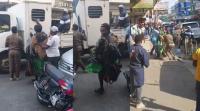 Rogue city council askaris captured on camera viciously assaulting a hawker who tried to flee after arrest in Nairobi CBD - These “kanjos” are merciless (VIDEO)