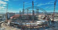 A's Las Vegas stadium takes shape; second steel truss arch rises on the Strip