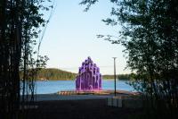 Sweden Gets a Pink Crystal Sauna on a Former Toxic Site