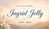 Ingrid Jolly (1944 – 2026) (8-21-2026)