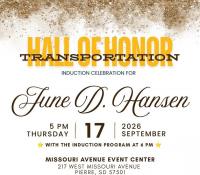 Woman from Pierre to be 100th inductee into South Dakota Transportation Hall of Honor