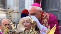 Vatican cardinal kisses 1,700-year-old skull in rare ancient Catholic ritual that divides Christians