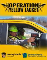 PennDOT, Pennsylvania State Police Announce ‘Operation Yellow Jacket’ Speed Enforcement in Highway Work Zones