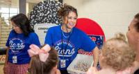 Oklahoma TOY on hand to greet parents and students during meet the teacher night at NWH