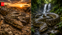 African rock python vs Indian rock python: How the two giant snakes differ in size, diet and behaviour