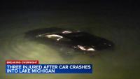 3 hospitalized after car plunges into Lake Michigan in Streeterville, police say