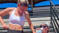 Kate O'Connor's footballer boyfriend made mad dash to see her win European gold