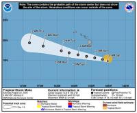Tropical Storm Moke strengthens slightly; will bring heavy rain to Big Island