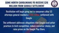 North Carolina Consumers To Receive Portion Of Google Settlement