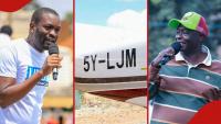 Gachagua spotted on same plane Edwin Sifuna used, questions arise